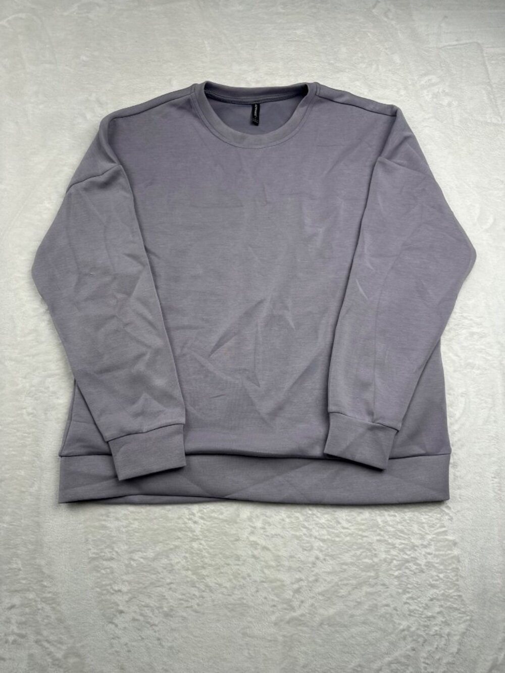 Lazypants Womens Lavender Crewneck Sweatshirt & Shorts Set L/G